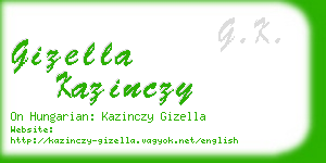 gizella kazinczy business card